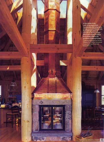 Georgian Bay Custom Copper Fireplace Project